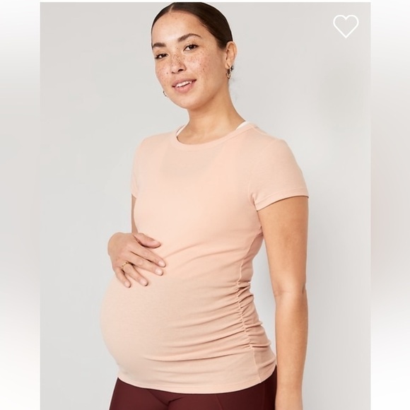NWT Old Navy Maternity XS Peach Pink Orange Ultra Light Rib Knit Tank Top - Picture 1 of 11